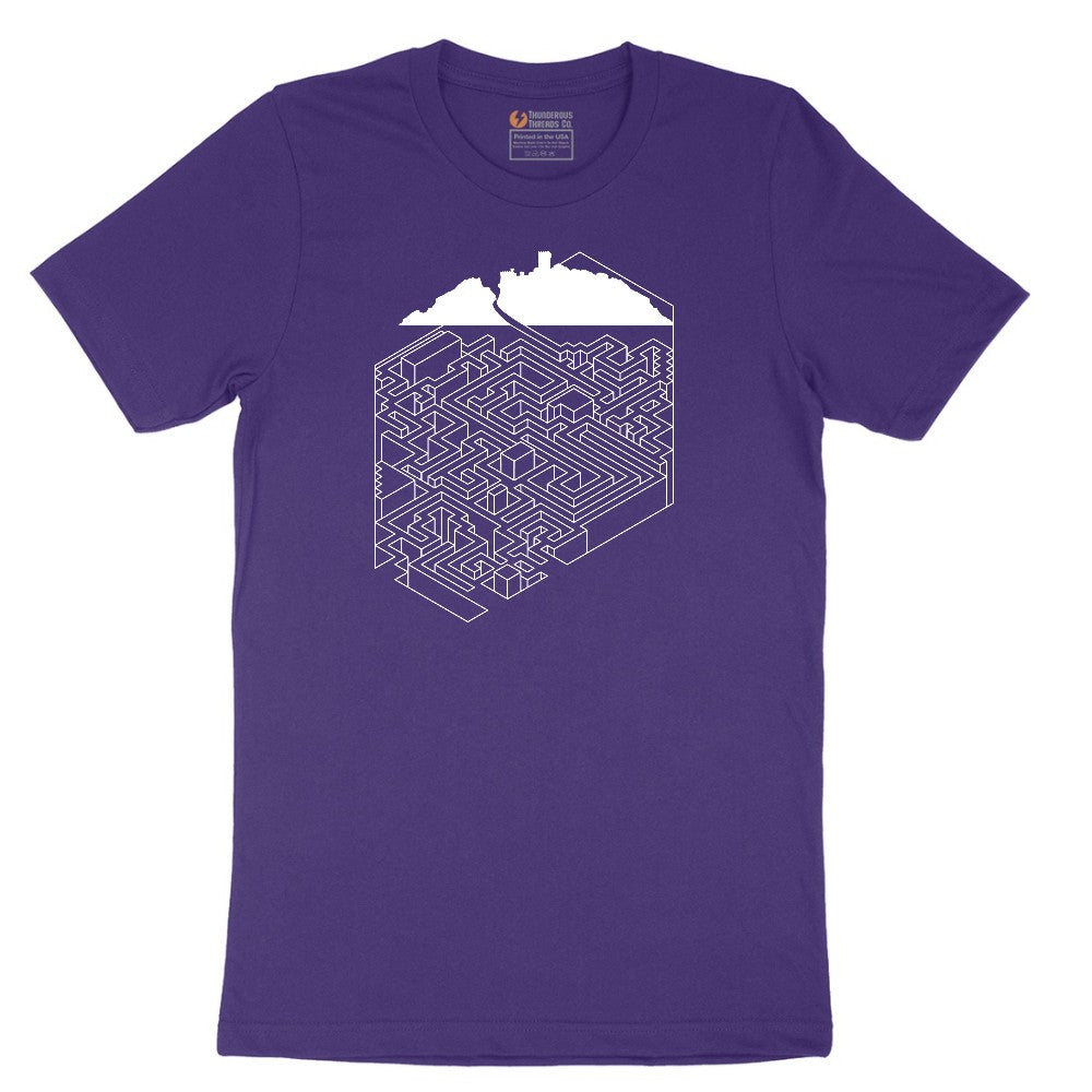 Cube Castle Maze Maze Short Sleeve Tee - Team Purple