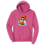 Cute Ghost Boo Halloween Ladies Hoodie - Sangria