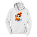 Cute Ghost Boo Halloween Ladies Hoodie - White