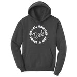 Dad 100% All American Grade A Beef Ladies Hoodie - Dark Heather Grey