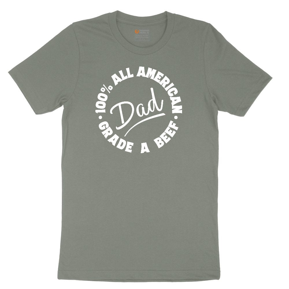 Dad 100% All American Grade A Beef Ladies Short Sleeve Tee - Bamboo Blackout