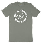Dad 100% All American Grade A Beef Ladies Short Sleeve Tee - Bamboo Blackout