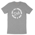 Dad 100% All American Grade A Beef Ladies Short Sleeve Tee - Granite Heather