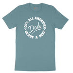 Dad 100% All American Grade A Beef Ladies Short Sleeve Tee - Surf Blackout