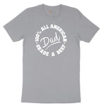 Dad 100% All American Grade A Beef Short Sleeve Tee - Athletic Heather Grey