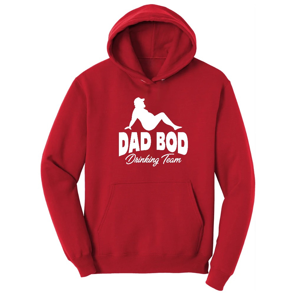 Dad Bod Drinking Hoodie - Red