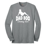 Dad Bod Drinking Long Sleeve Tee - Athletic Grey