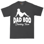 Dad Bod Drinking Team tall t-shirt for men in Dark Heather Grey