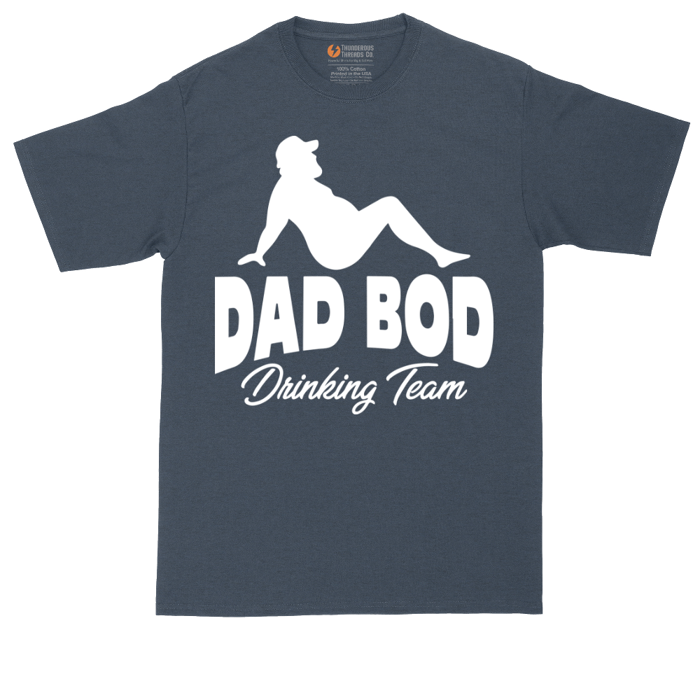 Dad Bod Drinking Team tall t-shirt for men in Heather Navy