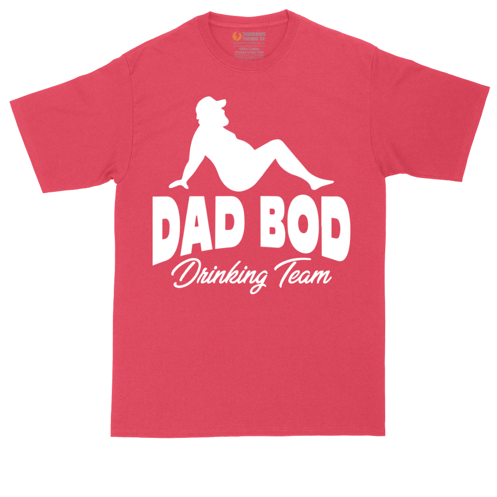 Dad Bod Drinking Team tall t-shirt for men in Heather Red
