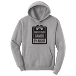 Dad by Day Gamer by Night - Mens & Ladies T-Shirt Hoodie - Athletic Heather
