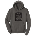 Dad by Day Gamer by Night - Mens & Ladies T-Shirt Hoodie - Charcoal
