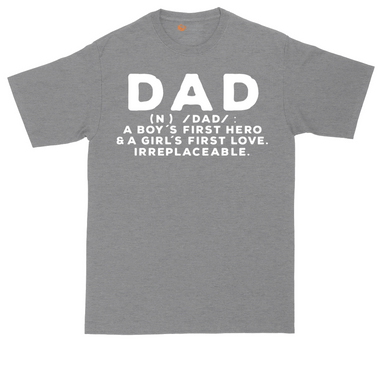 Dad Definition tall t-shirt for men in Heather Navy