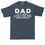 Dad Definition tall t-shirt for men in Heather Navy