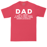 Dad Definition tall t-shirt for men in Heather Red