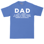 Dad Definition tall t-shirt for men in Heather Royal