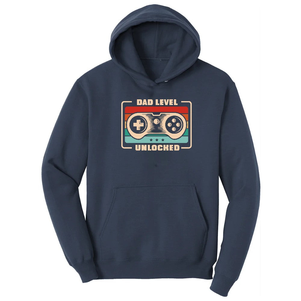 Dad Level Unlocked Hoodie - Navy