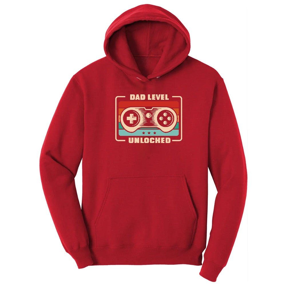 Dad Level Unlocked Hoodie - Red