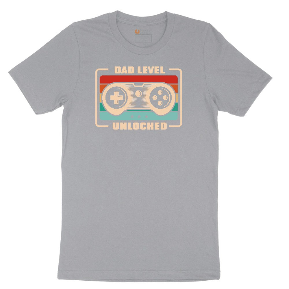 Dad Level Unlocked Short Sleeve Tee - Athletic Heather Grey