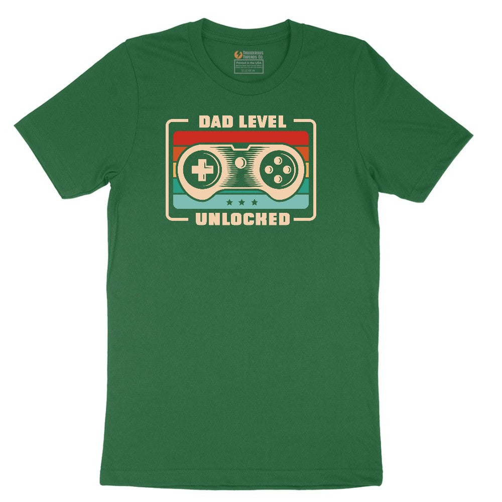 Dad Level Unlocked Short Sleeve Tee - Athletic Kelly