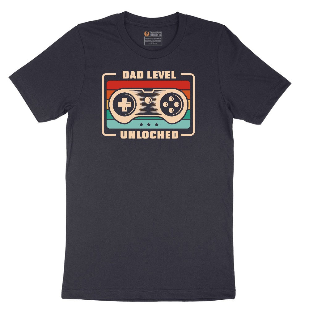 Dad Level Unlocked Short Sleeve Tee - Deep Navy