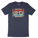 Dad Level Unlocked Short Sleeve Tee - Heather Navy