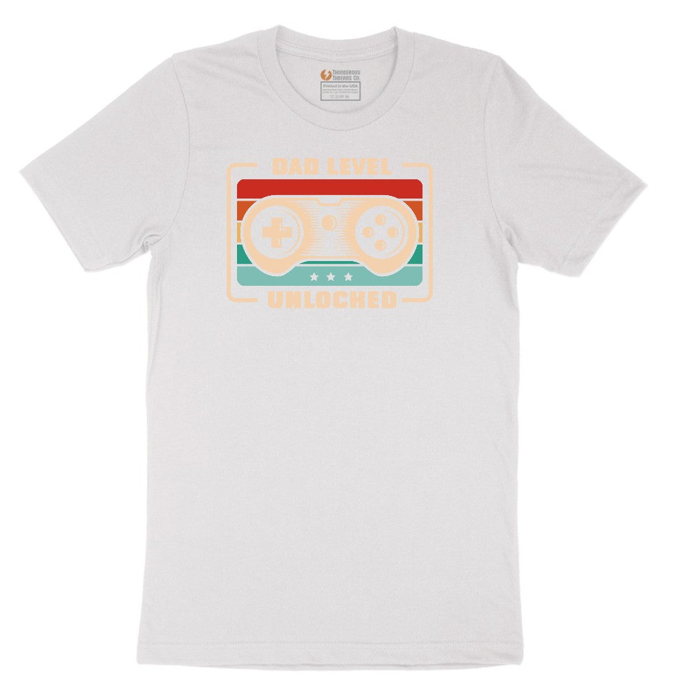 Dad Level Unlocked Short Sleeve Tee - White