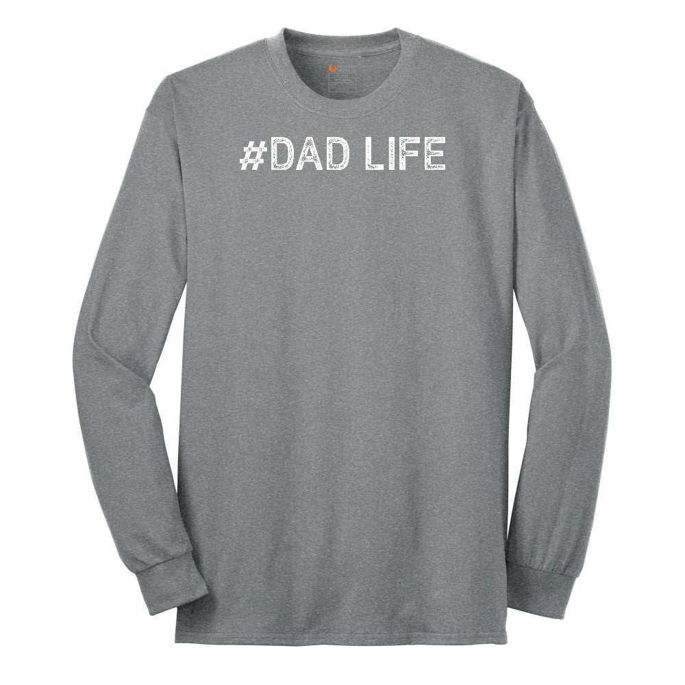 Dad Life Long Sleeve Tee - Athletic Grey
