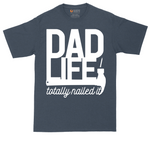 Dad Life Totally Nailed It tall t-shirt for men in Heather Navy