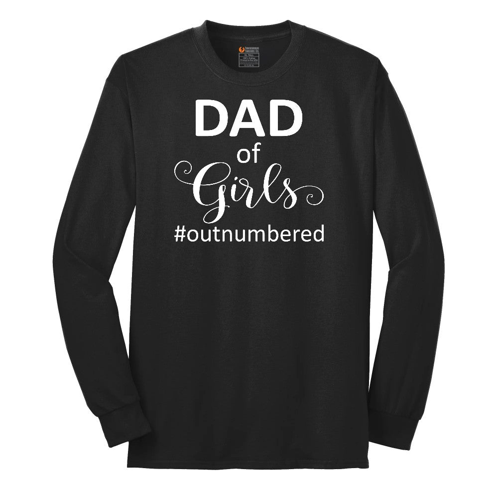 Dad of Girls Long Sleeve Tee - Jet Black