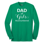 Dad of Girls Long Sleeve Tee - Kelly Green