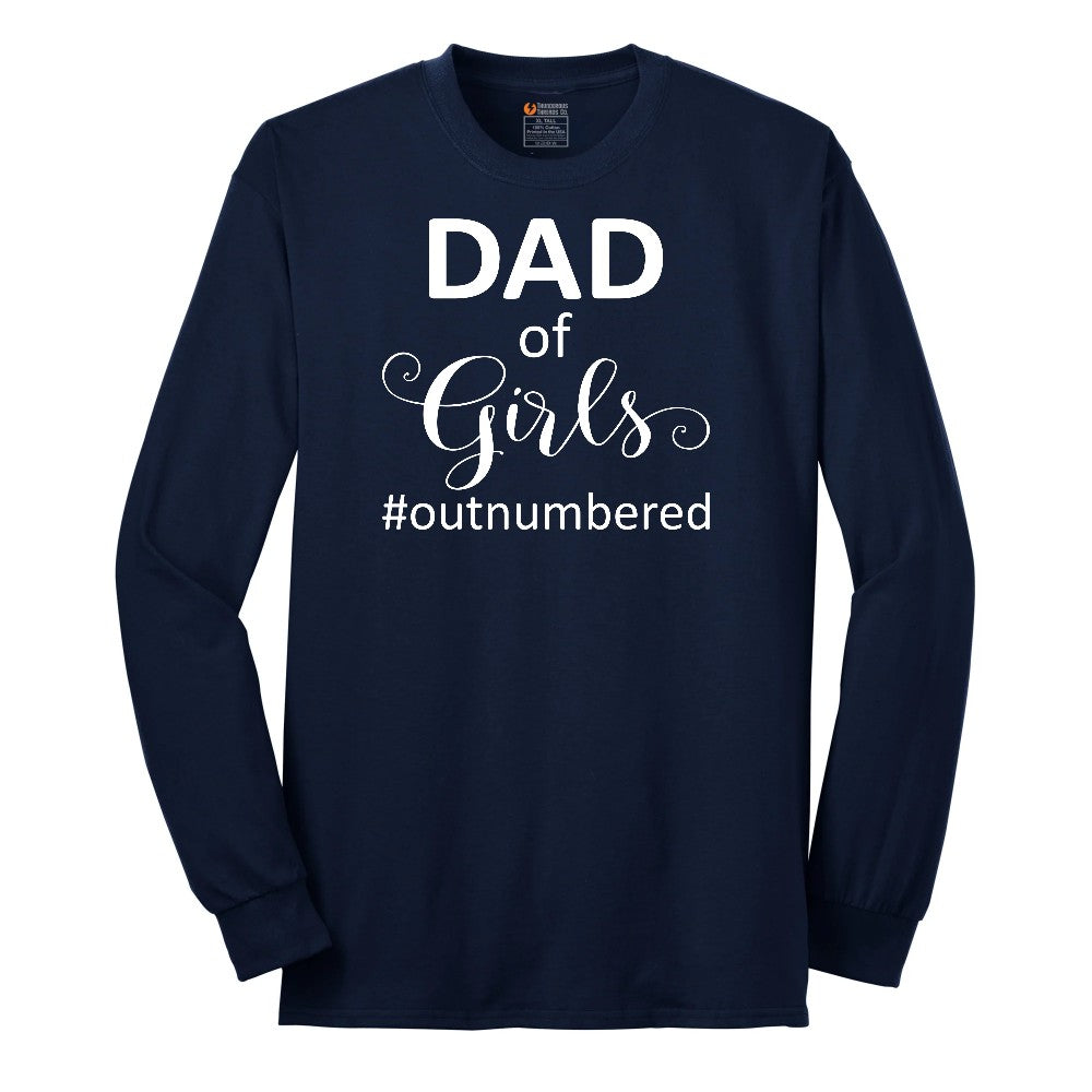 Dad of Girls Long Sleeve Tee - Navy