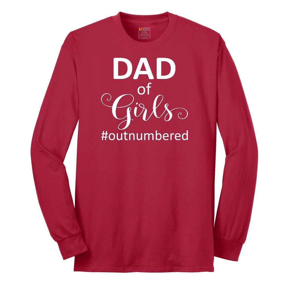 Dad of Girls Long Sleeve Tee - Red