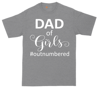 Dad of Girls tall t-shirt for men in Heather Navy