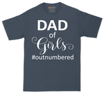 Dad of Girls tall t-shirt for men in Heather Navy