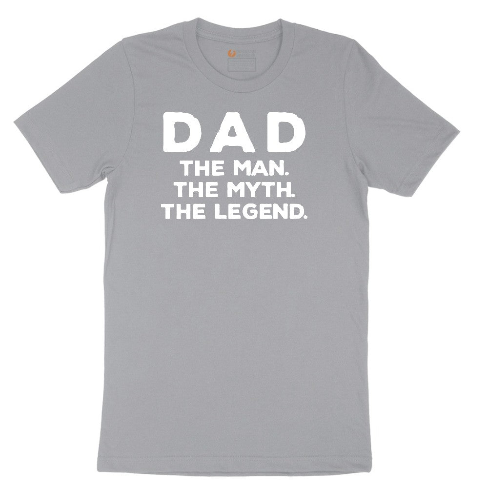 Dad the Man the Myth the Legend Version 1 Short Sleeve Tee - Athletic Heather Grey