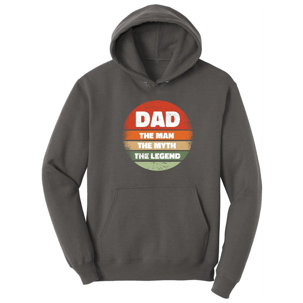 Dad the Man the Myth the Legend Version 2 Hoodie - Charcoal