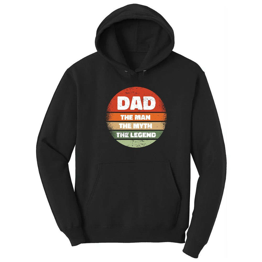 Dad the Man the Myth the Legend Version 2 Hoodie - Jet Black