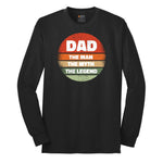 Dad the Man the Myth the Legend Version 2 Long Sleeve Tee - Jet Black