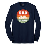 Dad the Man the Myth the Legend Version 2 Long Sleeve Tee - Navy