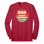 Dad the Man the Myth the Legend Version 2 Long Sleeve Tee - Red