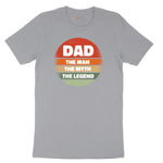 Dad the Man the Myth the Legend Version 2 Short Sleeve Tee - Athletic Heather Grey