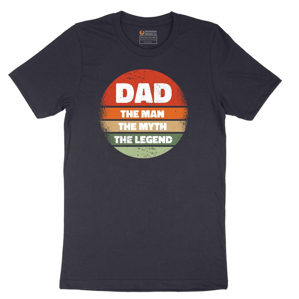 Dad the Man the Myth the Legend Version 2 Short Sleeve Tee - Deep Navy