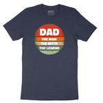Dad the Man the Myth the Legend Version 2 Short Sleeve Tee - Heather Navy