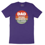 Dad the Man the Myth the Legend Version 2 Short Sleeve Tee - Team Purple
