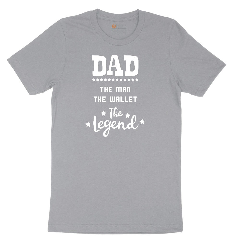 Dad the Man the Wallet the Legend Short Sleeve Tee - Athletic Heather Grey