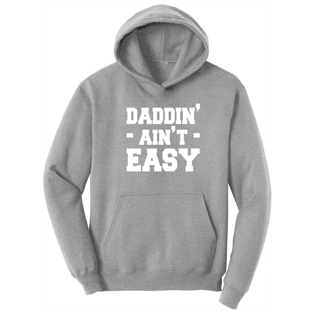 Daddin Ain't Easy Hoodie - Athletic Heather