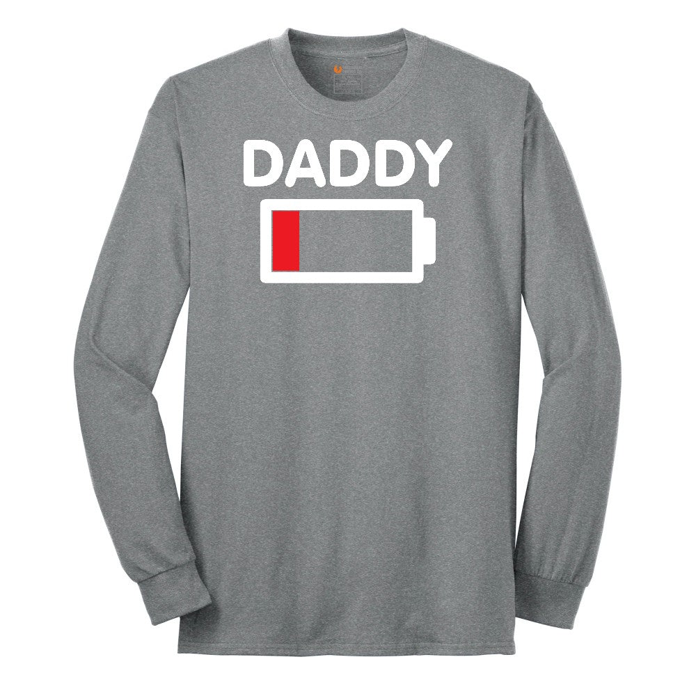 Daddy Low Battery Long Sleeve Tee - Athletic Grey