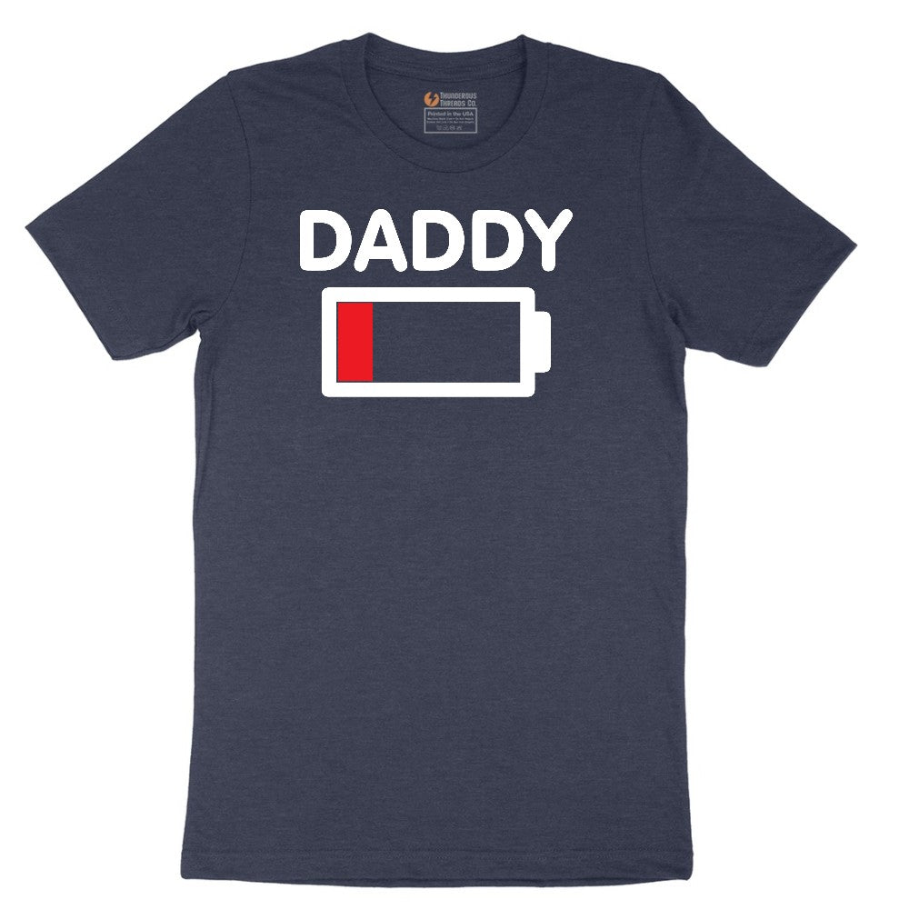 Daddy Low Battery Short Sleeve Tee - Heather Navy