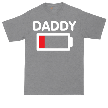 Daddy Low Battery tall t-shirt for men in Dark Heather Grey